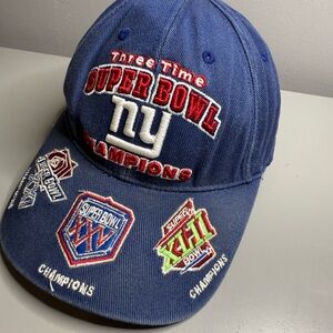 NY Giants 3X Super Bowl Champions Cap, adjustable back